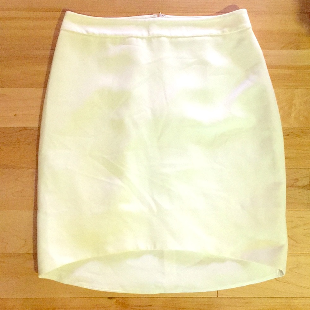 White hi-lo skirt